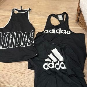 Adidas black tanks and T-shirt